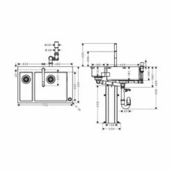 Hansgrohe Einbauspüle 180/450 Select Mit Küchenarmatur C71-F655-09 -SPUELENPROFI Verkäufe hansgrohe einbauspuele 180 450 select mit kuechenarmatur c71 f655 093