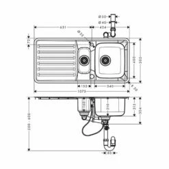 Hansgrohe Einbauspüle 340/150/400 S4113-F540 | Edelstahl -SPUELENPROFI Verkäufe hansgrohe einbauspuele 340 150 400 s4113 f540 edelstahl3