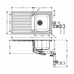 Hansgrohe Einbauspüle 340/400 S4113-F340 | Edelstahl 8 Hansgrohe Einbauspüle 340/400 S4113-F340 | Edelstahl -SPUELENPROFI Verkäufe hansgrohe einbauspuele 340 400 s4113 f340 edelstahl3