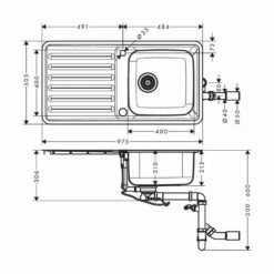 Hansgrohe Einbauspüle 400/400 S4113-F400 | Edelstahl -SPUELENPROFI Verkäufe hansgrohe einbauspuele 400 400 s4113 f400 edelstahl3