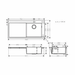 Hansgrohe Einbauspüle 450 S715-F450 | Edelstahl 8 Hansgrohe Einbauspüle 450 S715-F450 | Edelstahl -SPUELENPROFI Verkäufe hansgrohe einbauspuele 450 s715 f450 edelstahl3
