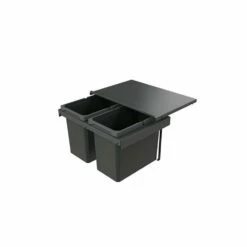 Naber Abfallsammler Cox Stand-Up 350S/600-2anthrazit 2 X 22 Liter