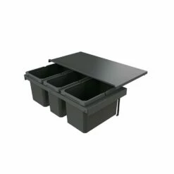 Naber Abfallsammler Cox Stand-UP® 280 S/800-3, Für Vorhandene Auszüge, Anthrazit, H 280 Mm