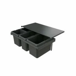 Naber Abfallsammler Cox Stand-UP® 280 S/800-4, Für Vorhandene Auszüge, Ohne Biodeckel, Anthrazit, H 280 Mm