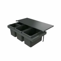 Naber Abfallsammler Cox Stand-UP® 280 S/900-4, Für Vorhandene Auszüge, Ohne Biodeckel, Anthrazit, H 280 Mm