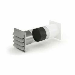 Naber COMPAIR Mauerkasten E-Jal 150 Inkl. THERMOBOX, Jalousie Edelstahl, Innen Rundrohr-Anschluss