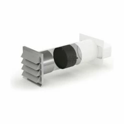 Naber COMPAIR Mauerkasten E-Jal Flow 150 Inkl. THERMOBOX, Jalousie Edelstahl, Innen Rechteck-Anschluss