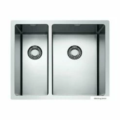 Naber Einbaubecken-Set Corno Piu PFU11 Edelstahl Mit Küchenarmatur Mio 3 Chrom Hochdruck