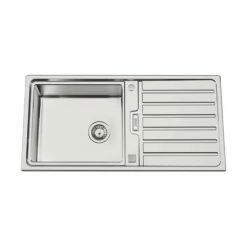 Naber Einbauspülen-Set Ondas 2 Edelstahl Mit Küchenarmatur Arco 1 Chrom Hochdruck