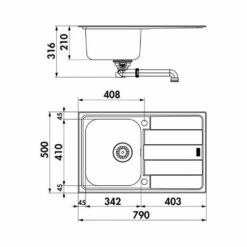 Naber Einbauspülen-Set Riva 1 Edelstahl Mit Küchenarmatur Drive 1 Chrom Hochdruck -SPUELENPROFI Verkäufe naber einbauspuelen set riva 1 edelstahl mit kuechenarmatur drive 1 chrom hochdruck2