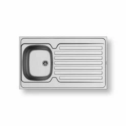 Pyramis Auflagespüle International (100x60) 1B 1D Edelstahl Poliert