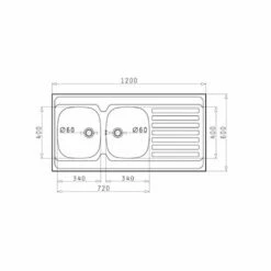 Pyramis Auflagespüle INTERNATIONAL (120X60) 2B 1D -SPUELENPROFI Verkäufe pyramis auflagespuele international 120x60 2b 1d3