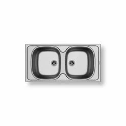 Pyramis Einbaubecken E33/33 Edelstahl Glatt