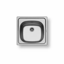 Pyramis Einbaubecken E33 Edelstahl Glatt