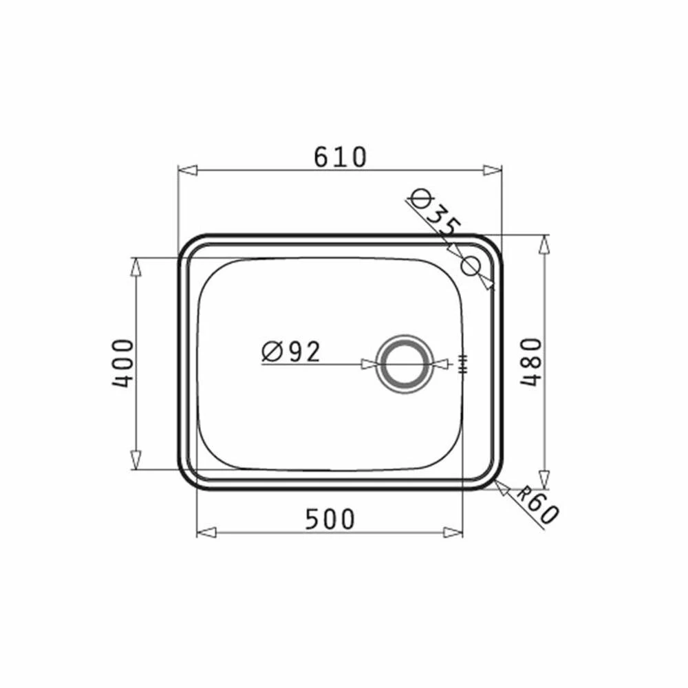 Pyramis Einbaubecken Space Plus 1 B Edelstahl Poliert 4 Pyramis Einbaubecken Space Plus 1 B Edelstahl Poliert – Bild 2