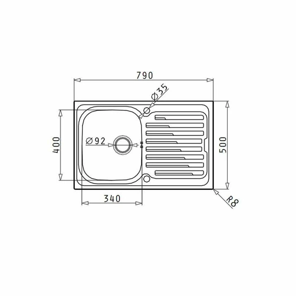 Pyramis Einbauspüle AMALTIA (79X50) 1B 1D 4 Pyramis Einbauspüle AMALTIA (79X50) 1B 1D – Bild 2