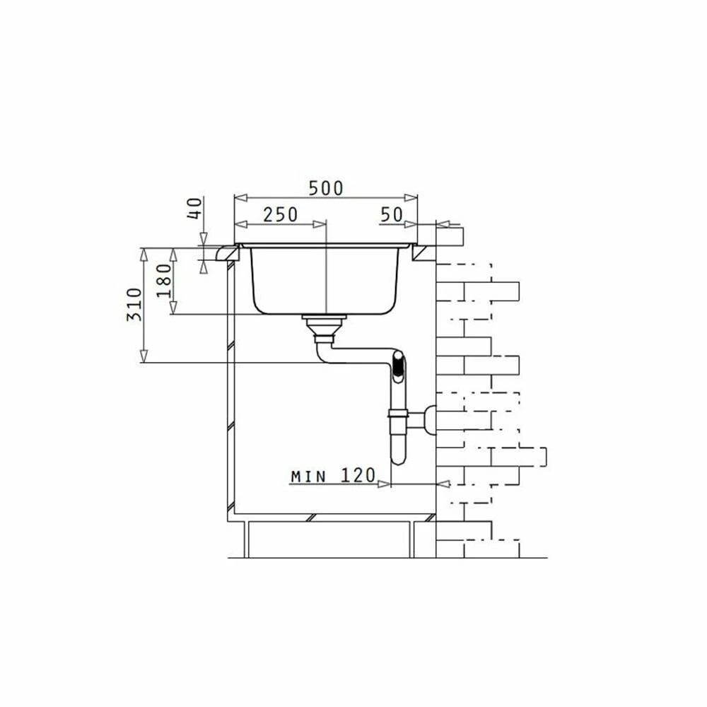 Pyramis Einbauspüle AMALTIA (79X50) 1B 1D 7 Pyramis Einbauspüle AMALTIA (79X50) 1B 1D – Bild 5