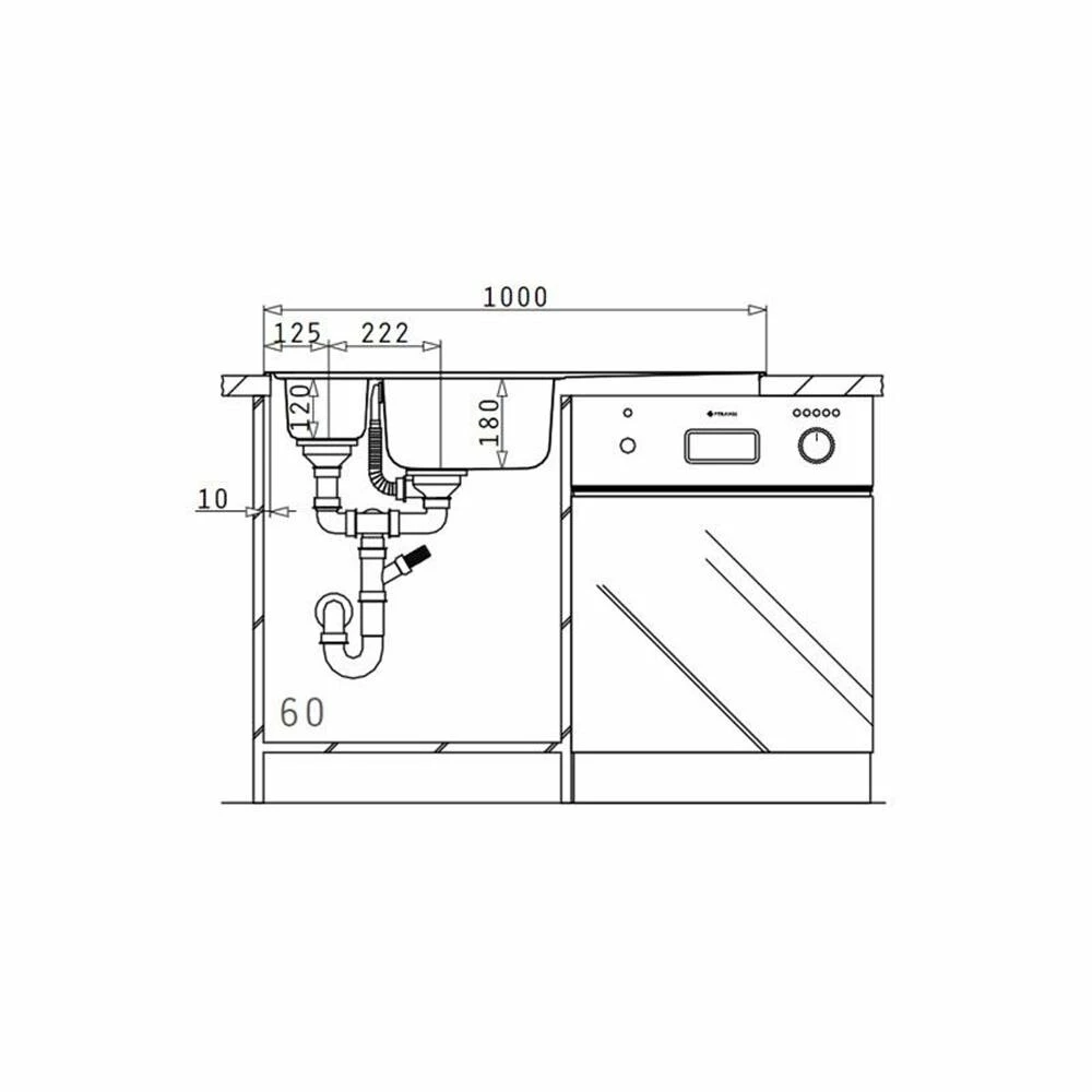 Pyramis Einbauspüle AMALTIA EXTRA (100X50) 1 1/2B1D 6 Pyramis Einbauspüle AMALTIA EXTRA (100X50) 1 1/2B1D – Bild 4