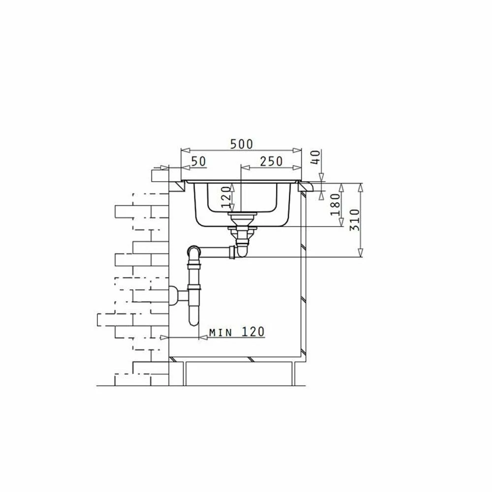 Pyramis Einbauspüle AMALTIA EXTRA (100X50) 1 1/2B1D 7 Pyramis Einbauspüle AMALTIA EXTRA (100X50) 1 1/2B1D – Bild 5
