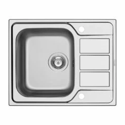 Pyramis Einbauspüle ATHENA (62 X 50) 1B 1D Edelstahl Poliert