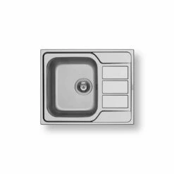 Pyramis Einbauspüle Athena (62x50) 1B 1D FB Edelstahl Poliert