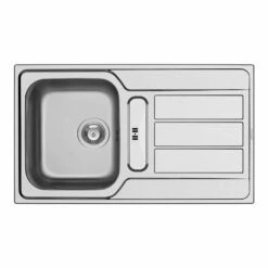 Pyramis Einbauspüle ATHENA (86 X 50) 1 1/4B 1D FB Edelstahl Poliert