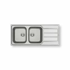 Pyramis Einbauspüle Athena Extra(116x50) 2 B 1 D Edelstahl Poliert