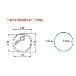 Pyramis Einbauspüle CR Rundbecken Edelstahl Poliert, Flachrand -SPUELENPROFI Verkäufe pyramis einbauspuele cr rundbecken edelstahl poliert flachrand3