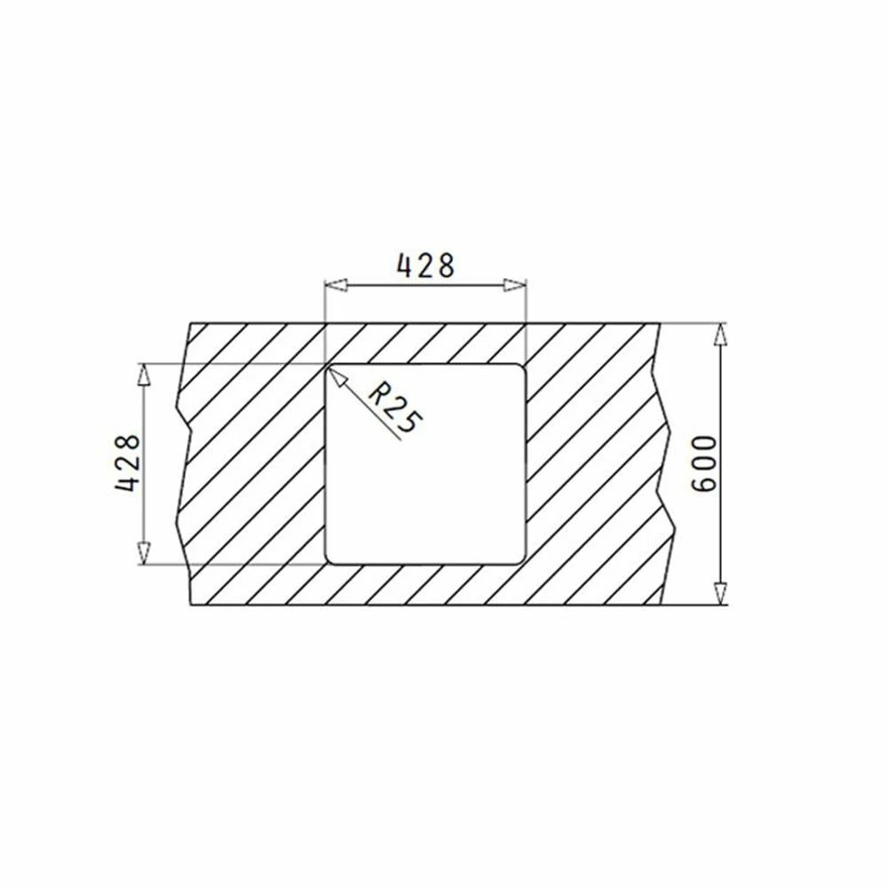 Pyramis Einbauspüle LUME (40X40) 1B Edelstahl 5 Pyramis Einbauspüle LUME (40X40) 1B Edelstahl – Bild 3
