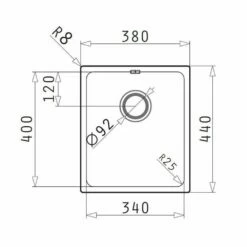 Pyramis Einbauspüle LYDIA (34X40) 1B Edelstahl UB 11 Pyramis Einbauspüle LYDIA (34X40) 1B Edelstahl UB -SPUELENPROFI Verkäufe pyramis einbauspuele lydia 34x40 1b edelstahl ub4