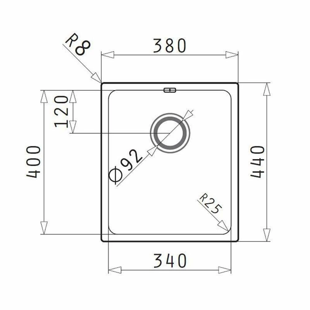 Pyramis Einbauspüle LYDIA (34X40) 1B Edelstahl UB 6 Pyramis Einbauspüle LYDIA (34X40) 1B Edelstahl UB – Bild 4