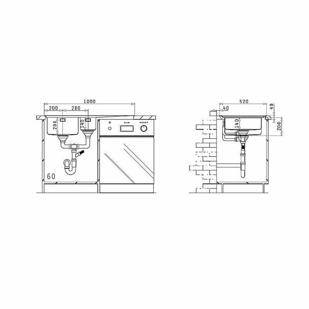 Pyramis Einbauspüle OLYNTHOS (100X52) 1 1/2B 1D 8 Pyramis Einbauspüle OLYNTHOS (100X52) 1 1/2B 1D – Bild 6