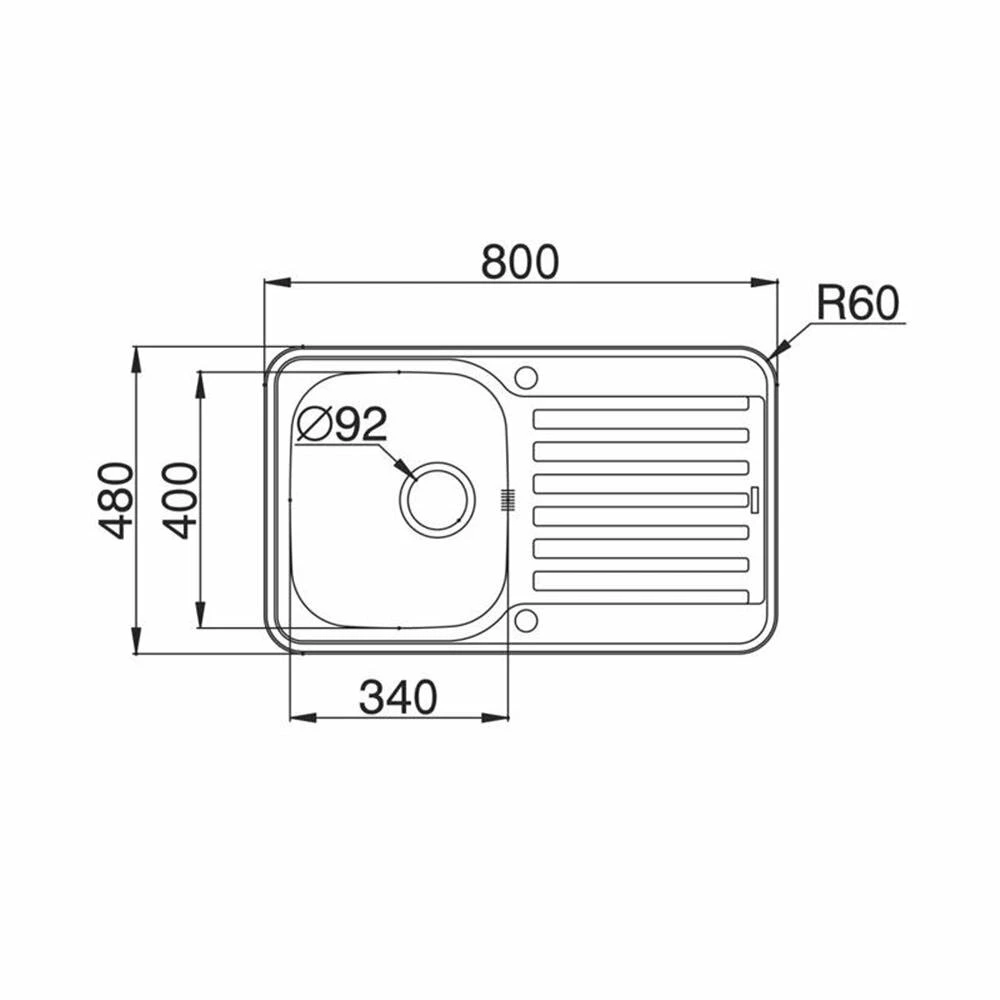 Pyramis Einbauspüle SPACE MINI 1B 1D 4 Pyramis Einbauspüle SPACE MINI 1B 1D – Bild 2