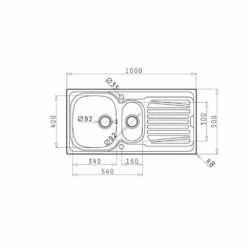 Pyramis Einbauspüle SPARTA (100X50) 1 1/2B 1 D Leinen -SPUELENPROFI Verkäufe pyramis einbauspuele sparta 100x50 1 1 2b 1 d leinen2
