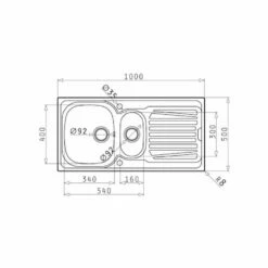 Pyramis Einbauspüle SPARTA (100X50) 1 1/2B 1 D 9 Pyramis Einbauspüle SPARTA (100X50) 1 1/2B 1 D -SPUELENPROFI Verkäufe pyramis einbauspuele sparta 100x50 1 1 2b 1 d2