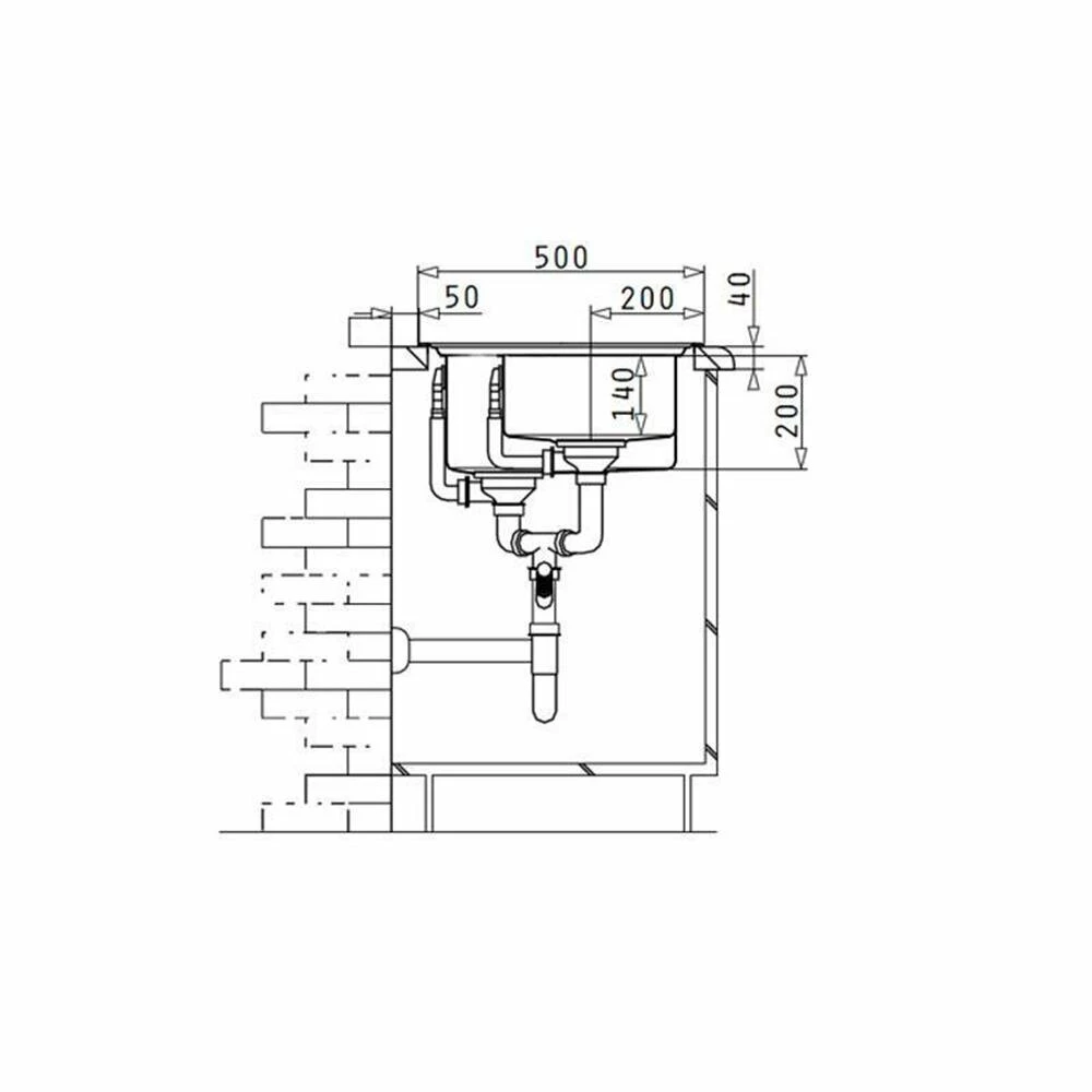 Pyramis Einbauspüle STUDIO (100X50) 1 1/2 B 1D 7 Pyramis Einbauspüle STUDIO (100X50) 1 1/2 B 1D – Bild 5