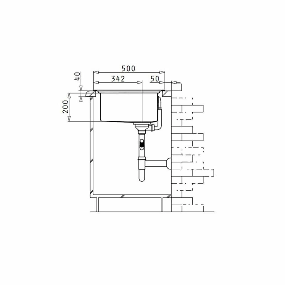 Pyramis Einbauspüle STUDIO (86X50) 1B 1D Reversibel 7 Pyramis Einbauspüle STUDIO (86X50) 1B 1D Reversibel – Bild 5