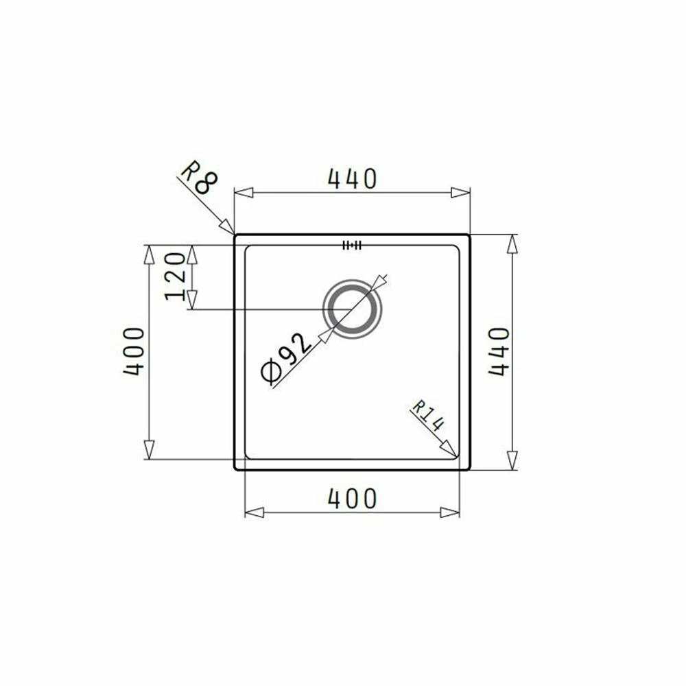 Pyramis Unterbaubecken ASTRIS (40x40) UB 5 Pyramis Unterbaubecken ASTRIS (40x40) UB – Bild 3