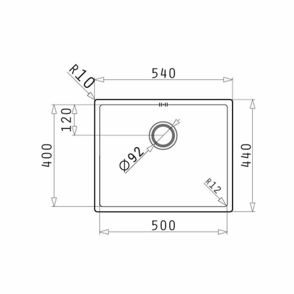 Pyramis Unterbaubecken Astris Colora (50x40) 1 B 4 Pyramis Unterbaubecken Astris Colora (50x40) 1 B – Bild 2