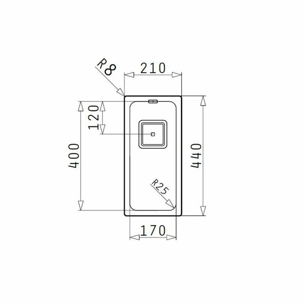 Pyramis Unterbaubecken LUME (17X40) UB Edelstahl 5 Pyramis Unterbaubecken LUME (17X40) UB Edelstahl – Bild 3