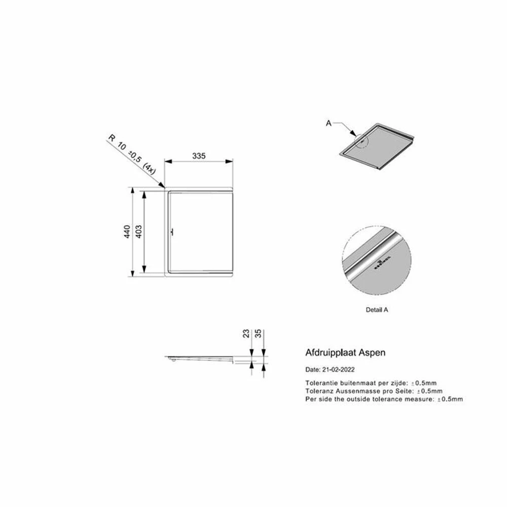 Reginox Abtropffläche Aspen 4 Reginox Abtropffläche Aspen – Bild 2
