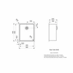 Reginox Einbaubecken New York 34X40 Edelstahl -SPUELENPROFI Verkäufe reginox einbaubecken new york 34x40 edelstahl3