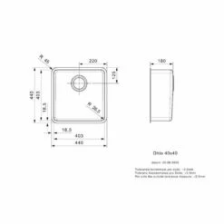 Reginox Einbaubecken Ohio 40 X 40 Edelstahl -SPUELENPROFI Verkäufe reginox einbaubecken ohio 40 x 40 edelstahl3