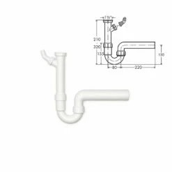 Siphon / Geruchverschluss, 1 1/2" X 50 Mm