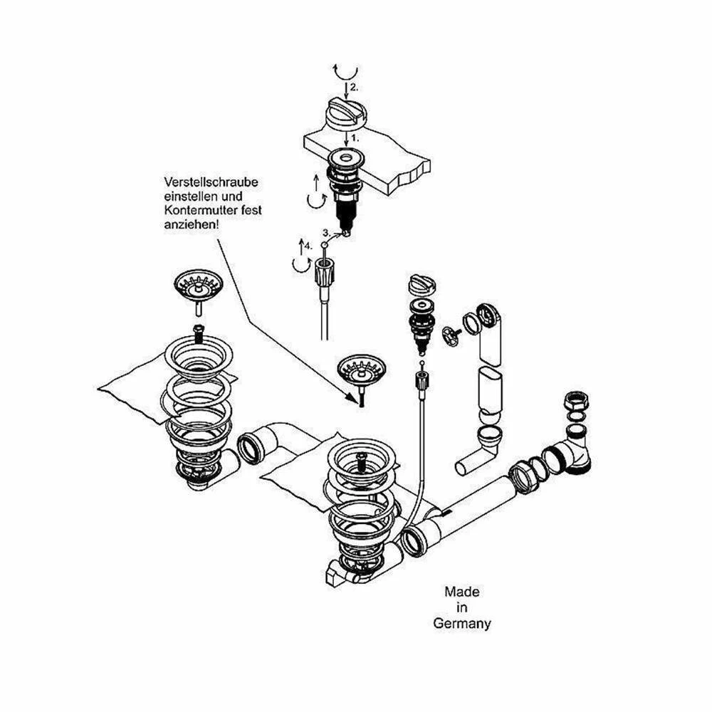 Spülen-Ablaufgarnitur Für Leisure Spüle Euroline EL9502 / Seattle SE9502 / Aqualine AQ9852 4 Spülen-Ablaufgarnitur Für Leisure Spüle Euroline EL9502 / Seattle SE9502 / Aqualine AQ9852 – Bild 2