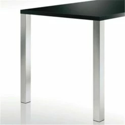 Stützfuß/Tischbein 820 Mm Hoch, 60x60 Mm, Edelstahl-Optik