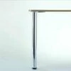 Stützfuß/Tischbein 870 Mm Hoch, D=80 Mm, Edelstahl-Optik