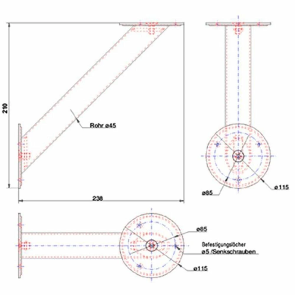 Stützkonsole RWK45, Edelstahl-Optik 4 Stützkonsole RWK45, Edelstahl-Optik – Bild 2