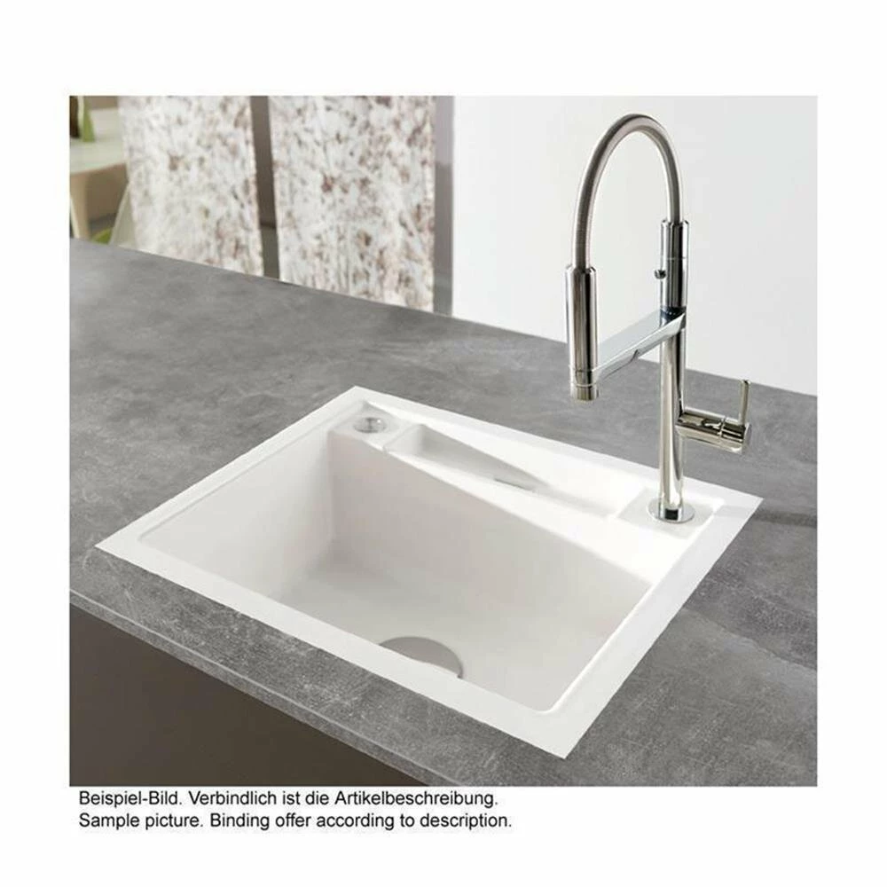 Systemceram Einbauspüle KeraDomo Bela 57 F Flächenbündig Einbaubar 4 Systemceram Einbauspüle KeraDomo Bela 57 F Flächenbündig Einbaubar – Bild 2