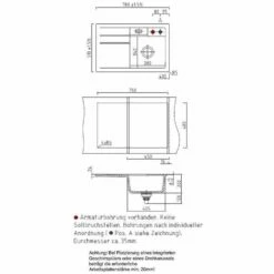 Systemceram Einbauspüle KeraDomo BELA 78 Becken Links -SPUELENPROFI Verkäufe systemceram einbauspuele keradomo bela 78 becken links3